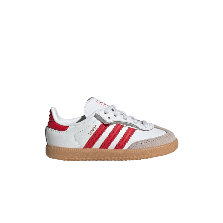 adidas Samba OG Comfort Closure EL I 'White Scarlet Gum' — Cloud White/Better Scarlet/Gum