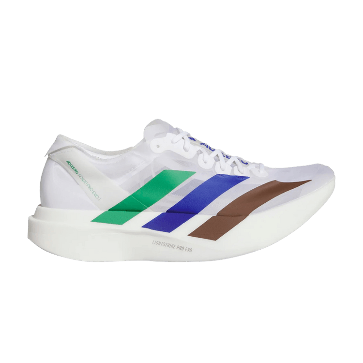 Pharrell x adidas Adizero Adios Pro Evo 1 'Earth' — Semi Lucid Blue/Preloved Brown/Semi Court Green