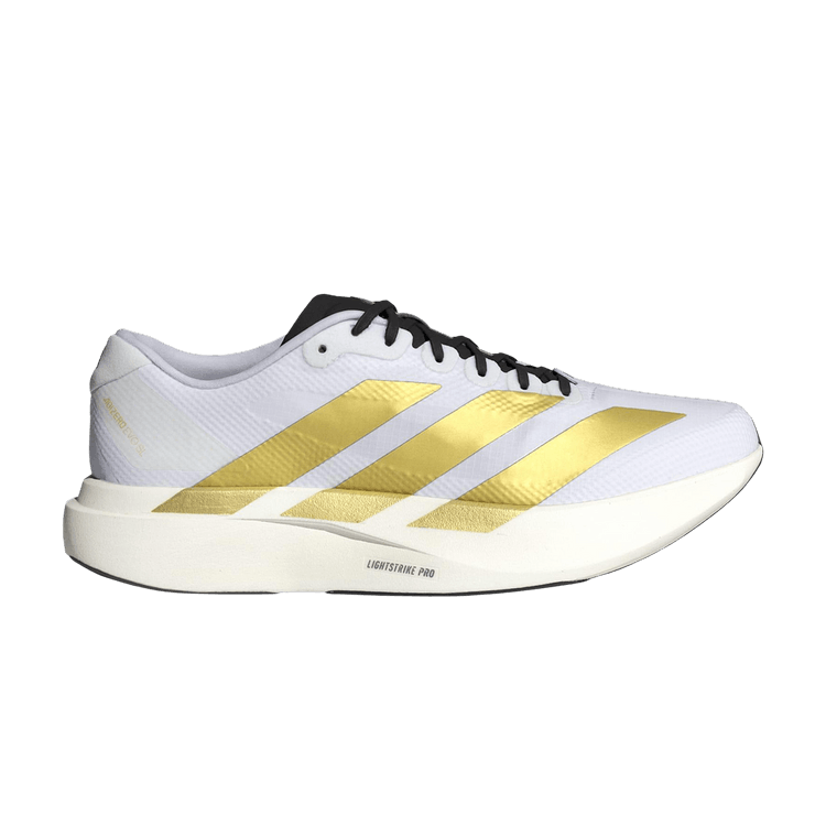 adidas Adizero Evo SL 'Cloud White Matte Gold Core Black' — Cloud White/Matte Gold/Core Black