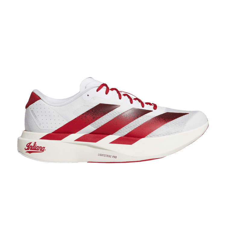 NCAA x adidas Adizero Evo SL 'Indiana' — Footwear White/Team Victory Red/Collegiate Burgundy