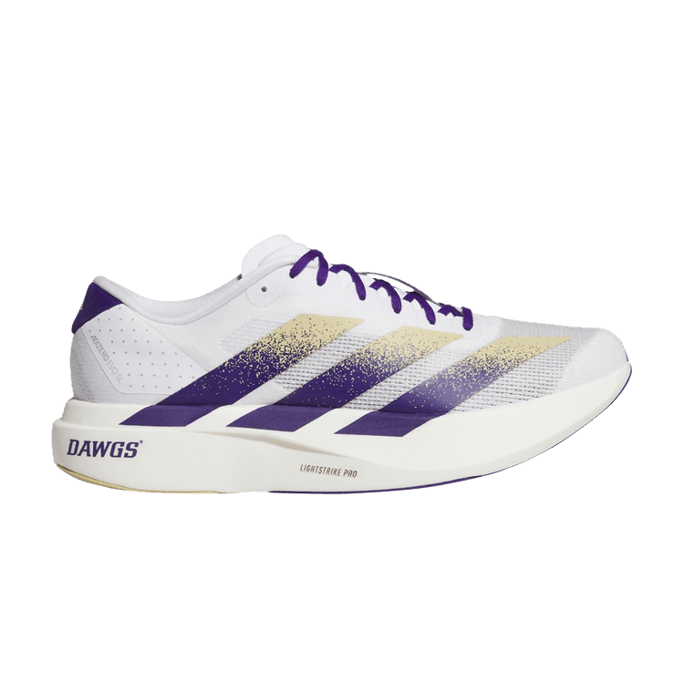 NCAA x adidas Adizero Evo SL 'Washington' — Footwear White/Team College Purple/Team Sand