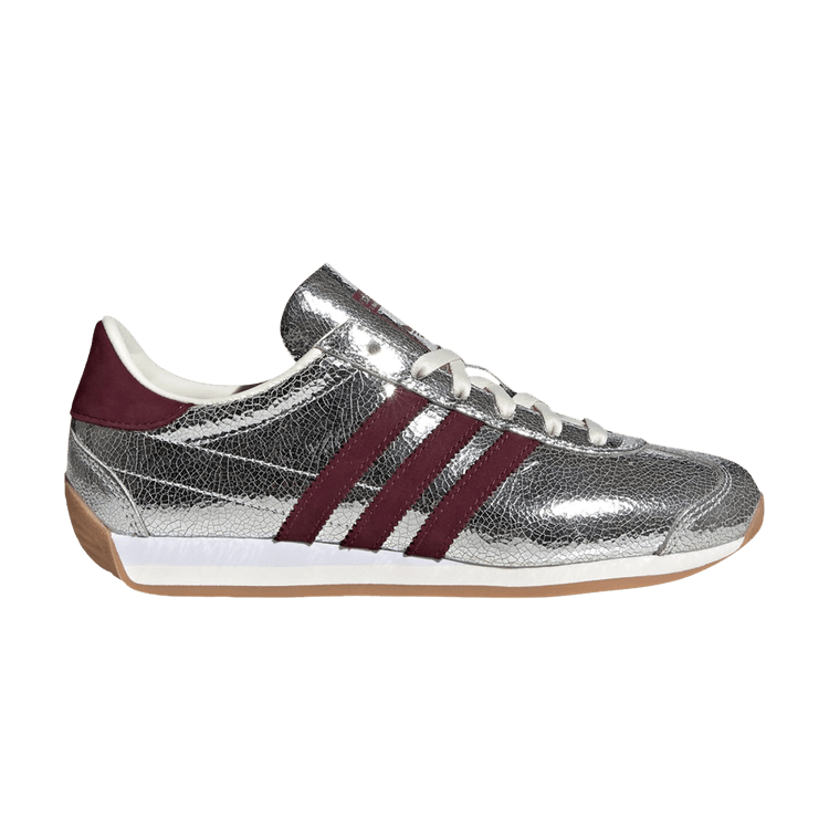 adidas Wmns Country OG 'Silver Metallic Maroon' — Silver Metallic/Maroon/Off White