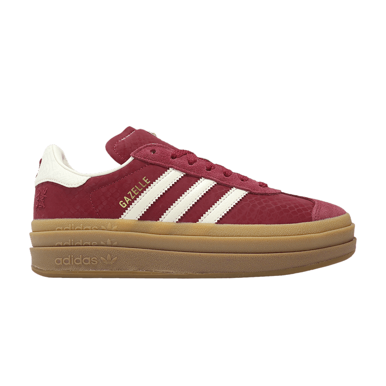 Adidas Wmns Gazelle Bold 'Year of the Snake' — Active Maroon/Cream White/Gold Metallic