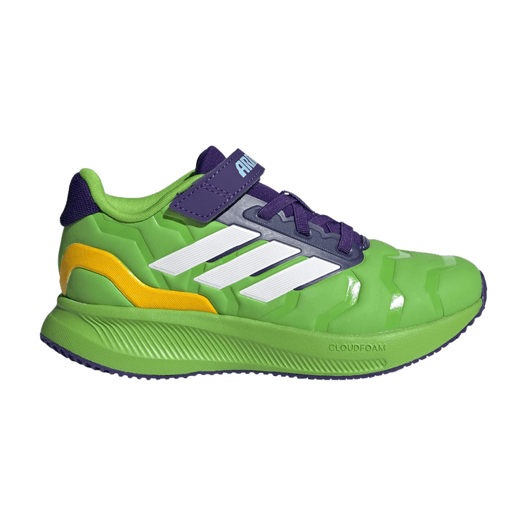 Marvel x adidas Runfalcon 5 C 'Iron Hulk' — Semi Solar Green/Cloud White/Collegiate Purple