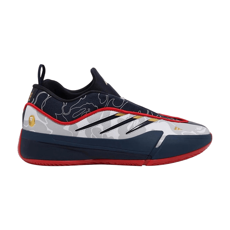BAPE x adidas Dame 9 'Olympics' Sample — Footwear White/Core Black-Gold Metallic