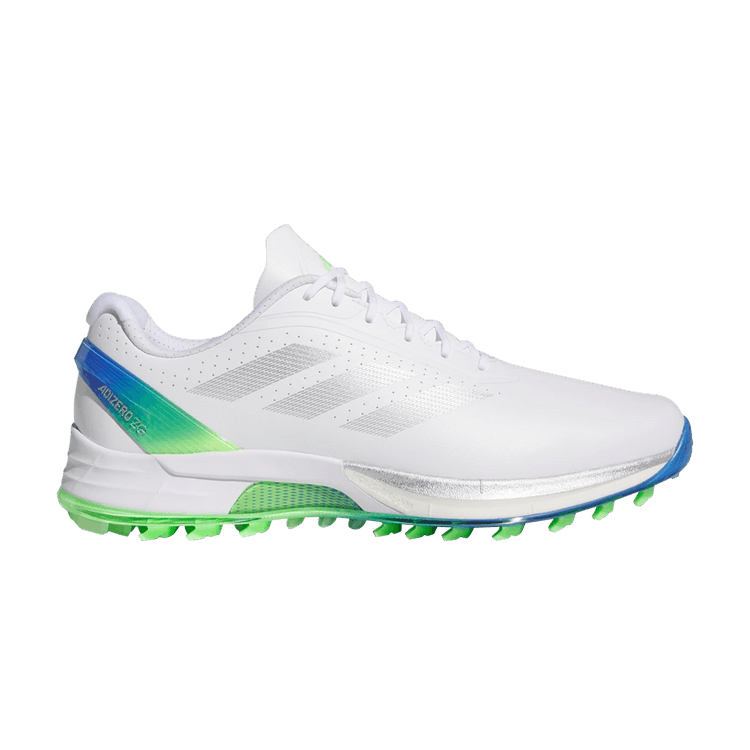 adidas Adizero ZG Spikeless Golf 'White Lime Burst' — Cloud White/Silver Metallic/Lime Burst