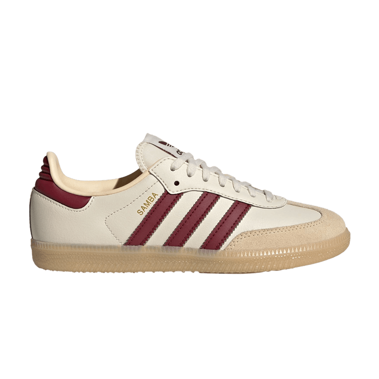 adidas Samba OG J 'Wonder White Shadow Red' — Wonder White/Shadow Red/Gum