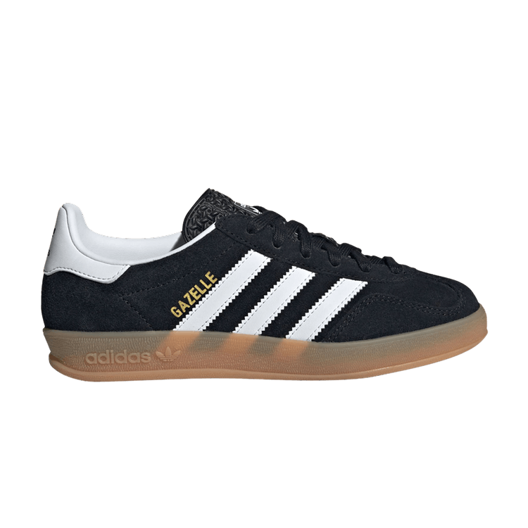 adidas Gazelle Indoor J 'Black White Gum' — Core Black/Cloud White/Gum