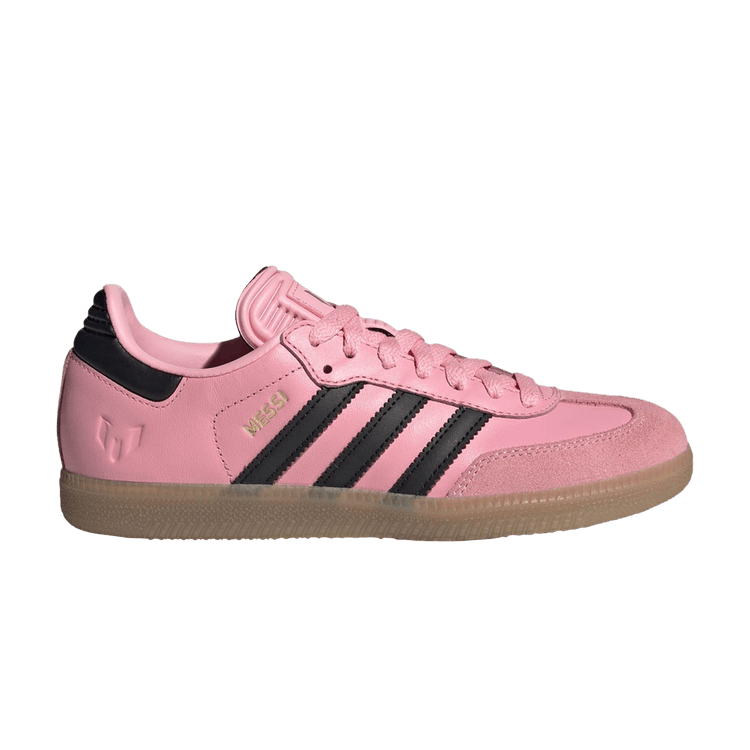 Lionel Messi x adidas Samba K 'Inter Miami CF - Debossed Home Kit' — Light Pink/Core Black/Gum