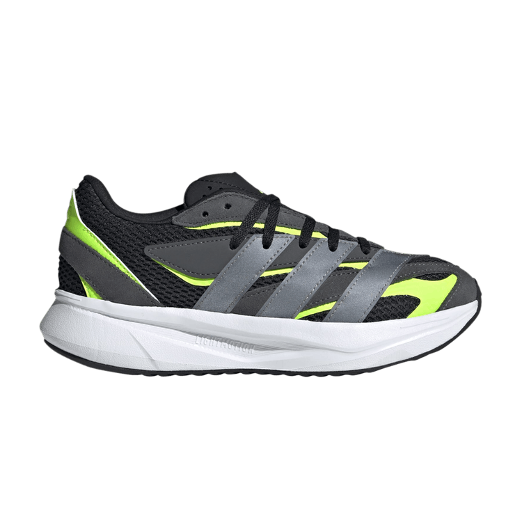 adidas Lightblaze J 'Black Lucid Lemon' — Core Black/Iron Metallic/Lucid Lemon
