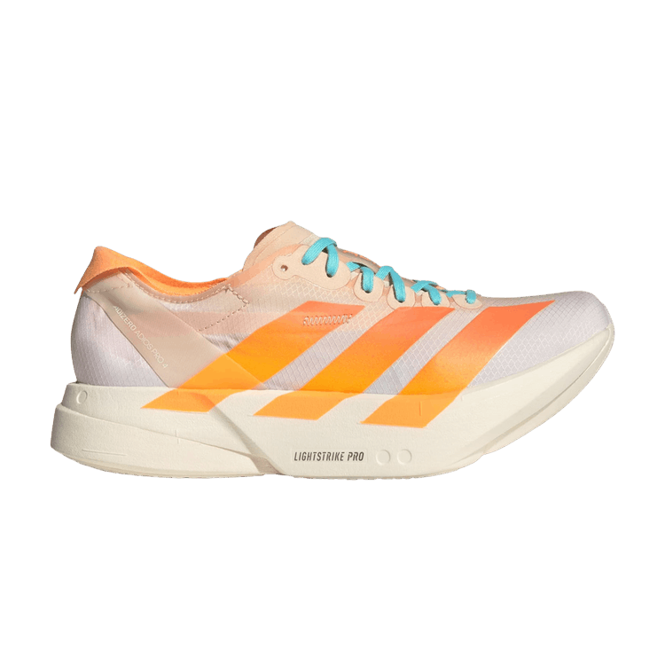 adidas Wmns Adizero Adios Pro 4 'Crystal Sand Flash Orange' — Crystal Sand/Flash Orange/Flash Aqua