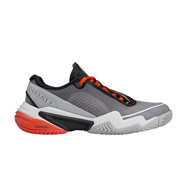 Stella McCartney x adidas Wmns Barricade 'Charcoal Collegiate Orange' — Cloud White/Charcoal/Collegiate Orange
