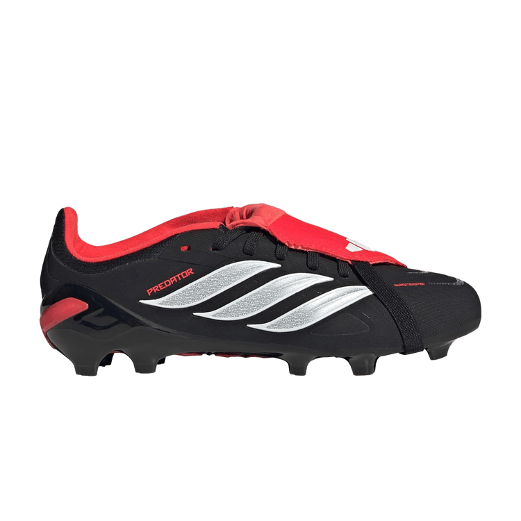 adidas Predator Elite Fold Over Tongue FG 'Core Black Cloud White' — Core Black / Cloud White / Lucid Red