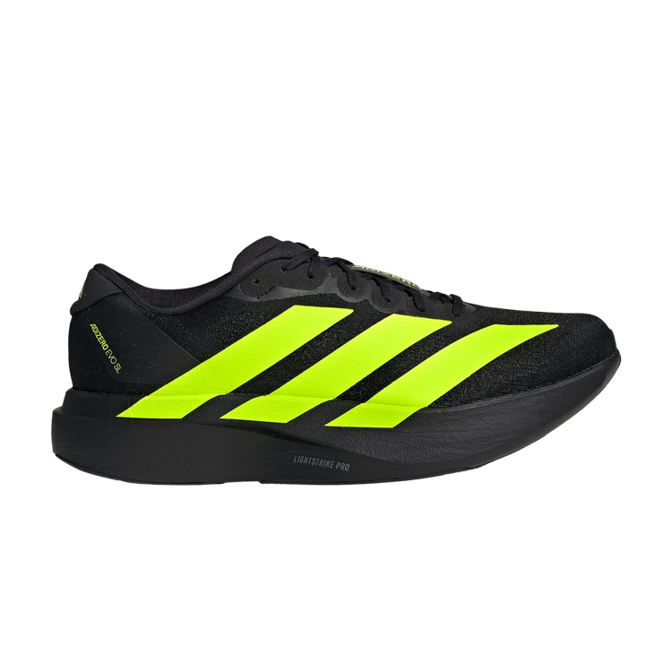 adidas Adizero Evo SL 'Black Lucid Lemon' — Core Black/Lucid Lemon/Iron Metallic