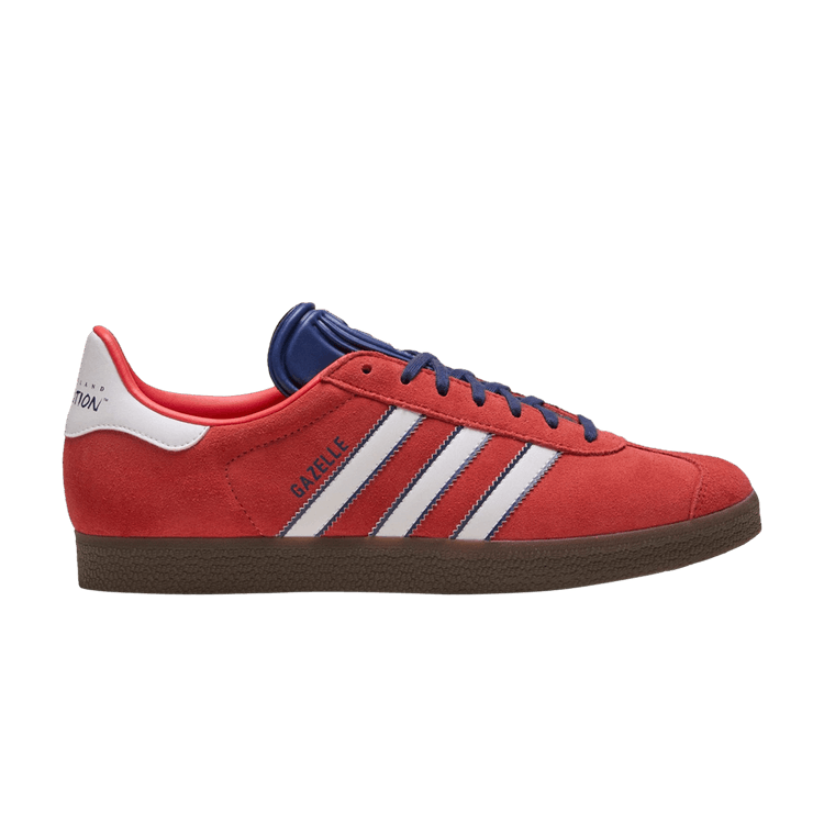 New England Revolution x adidas Gazelle '2025 Archive Pack' — Bright Red/Footwear White/Nightsky