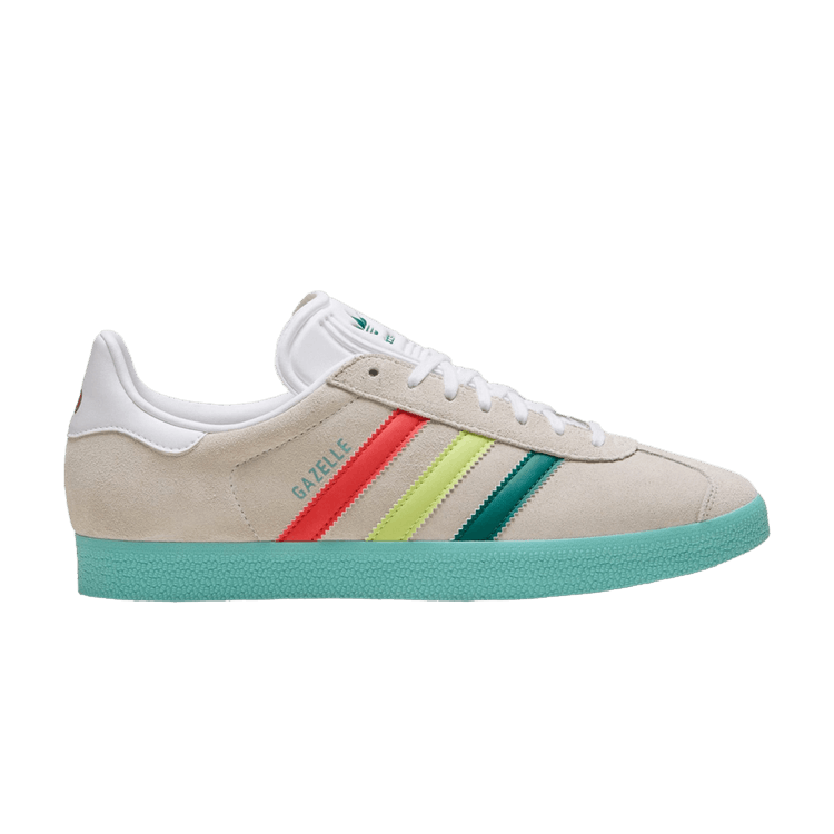 San Jose Earthquakes x adidas Gazelle '2025 Archive Pack' — Cloud White/Green/Bahia Glow