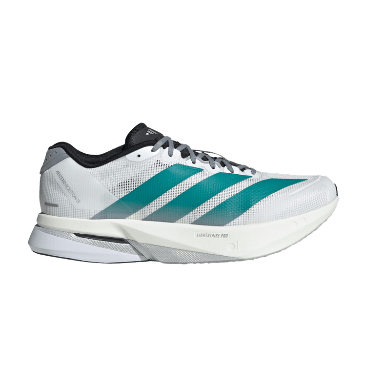 adidas Adizero Boston 13 'White Pure Teal' — Cloud White/Pure Teal/Grey