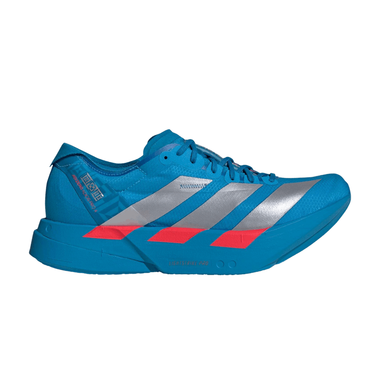 adidas Adizero Adios Pro 4 'Solar Blue Silver Metallic Lucid Red' — Solar Blue/Silver Metallic/Lucid Red