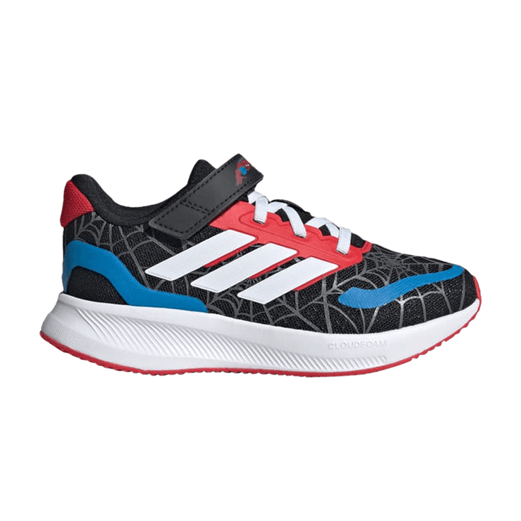 Marvel x adidas Runfalcon C 'Allover Web' — Core Black/Cloud White/Pure Ruby