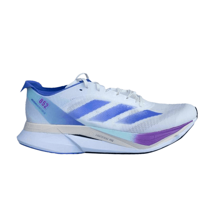 Adidas Adizero Boston 12 'Hong Kong Marathon' — Footwear White/Cobalt Blue/Purple Burst