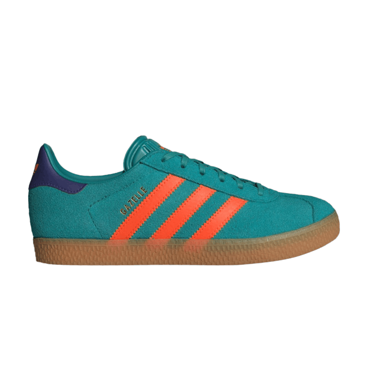 adidas Gazelle J 'Pure Teal Impact Orange' — Pure Teal/Impact Orange/Collegiate Purple