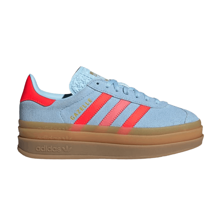 adidas Gazelle Bold J 'Clear Sky Solar Red' — Clear Sky/Solar Red/Gold Metallic