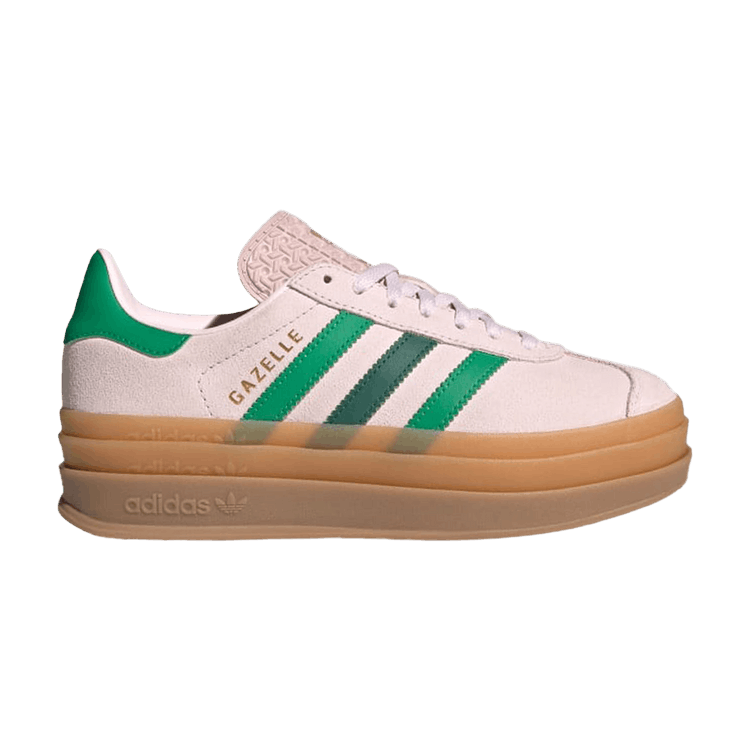 adidas Gazelle Bold J 'Almost Pink Court Green' — Almost Pink/Court Green/Gold Metallic
