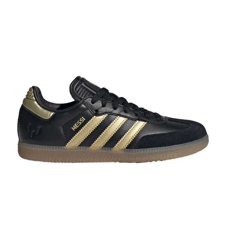 Lionel Messi x adidas Samba K 'Triunfo Dorado' — Core Black/Gold Metallic/Gum