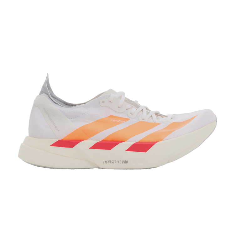 adidas Adizero Adios Pro 4 'White Lucid Orange' — White/Lucid Orange/Lucid Red