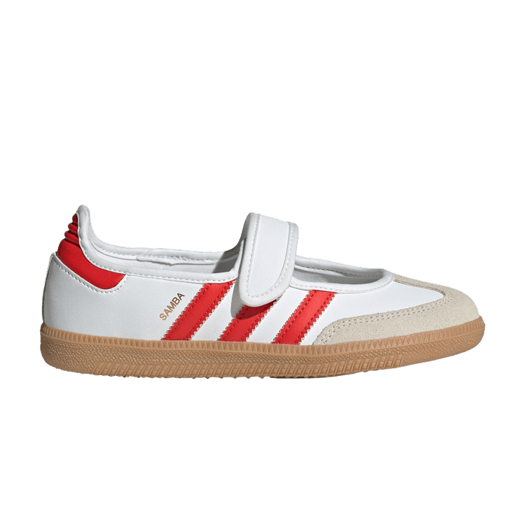 adidas Samba Jane J 'White Red Gum' — Cloud White/Red/Gum