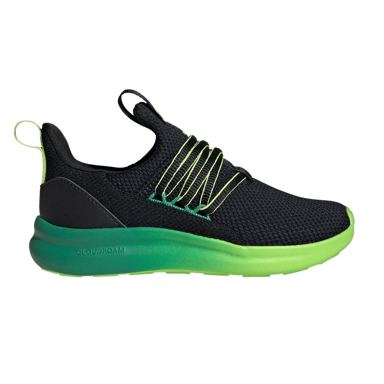 adidas Lite Racer Adapt 7.0 K 'Black Solar Slime' — Core Black/Semi Court Green/Solar Slime