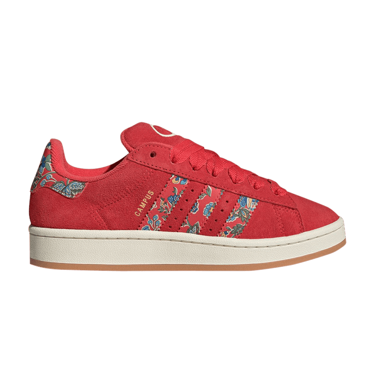 Liberty London x adidas Wmns Campus 00s 'Semi Lucid Red' — Semi Lucid Red/Cream White/Gold Metallic