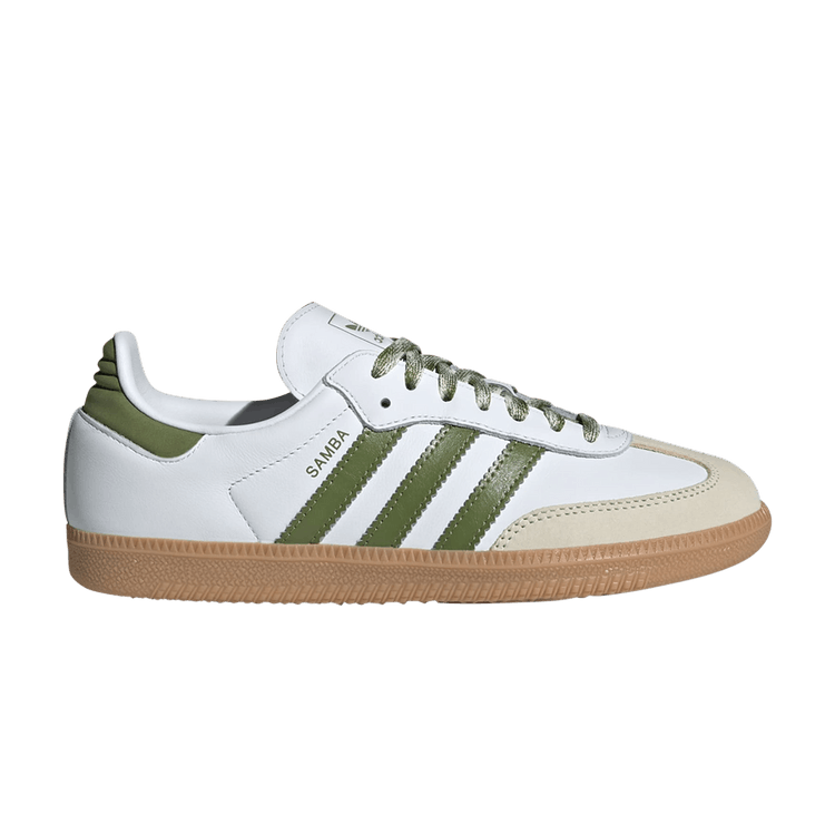 adidas Samba Wmns OG 'White Tech Olive Gum' — Cloud White/Tech Olive/Gum
