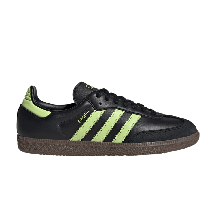 adidas Wmns Samba OG 'Black Pulse Lime Gum' — Core Black/Pulse Lime/Gum