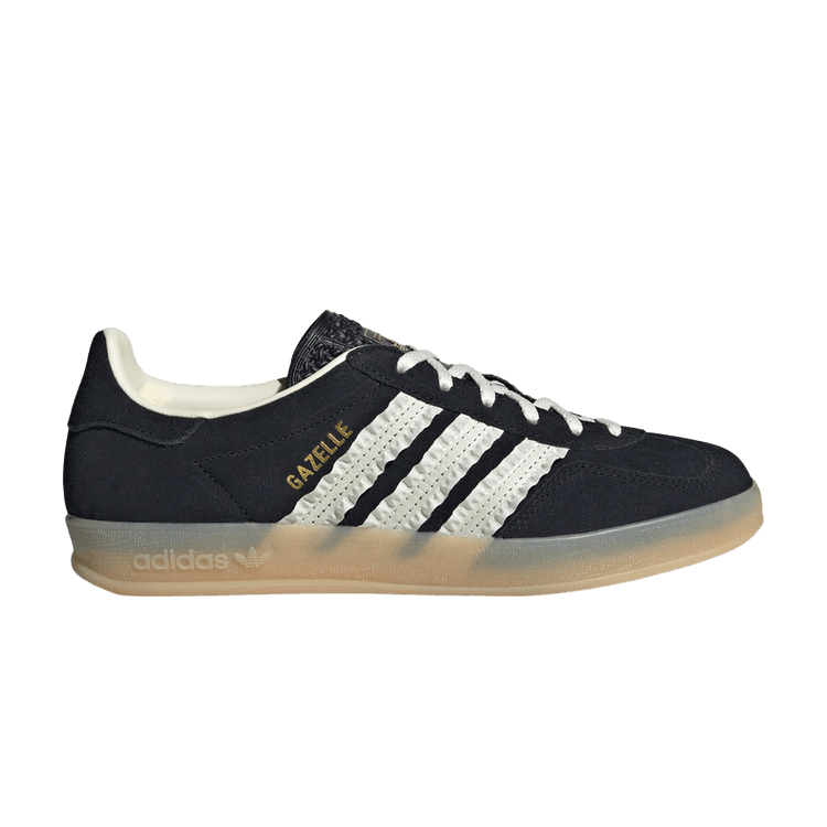 adidas Wmns Gazelle Indoor 'Ruffled Stripes - Black Cream Gum' — Core Black/Cream White/Gum