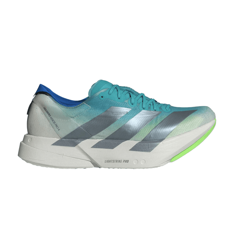adidas Adizero Adios Pro 4 'Hi-Res Aqua Iron Metallic Grey' — Hi-Res Aqua/Iron Metallic/Grey One