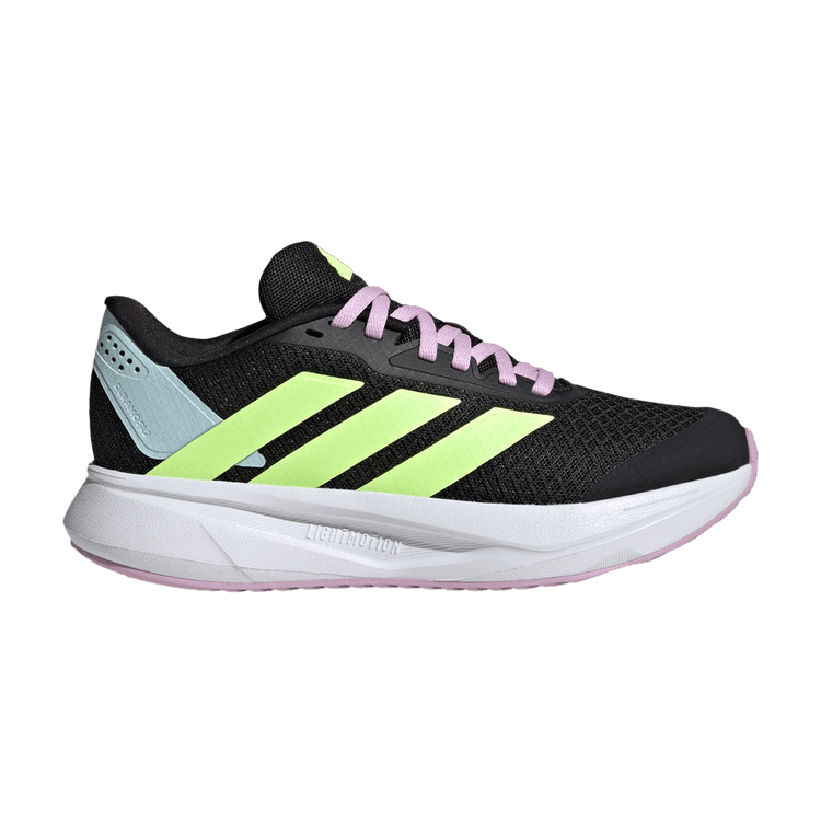 adidas Duramo SL J 'Black Hi-Res Yellow Lilac' — Core Black/Hi-Res Yellow/Bliss Lilac