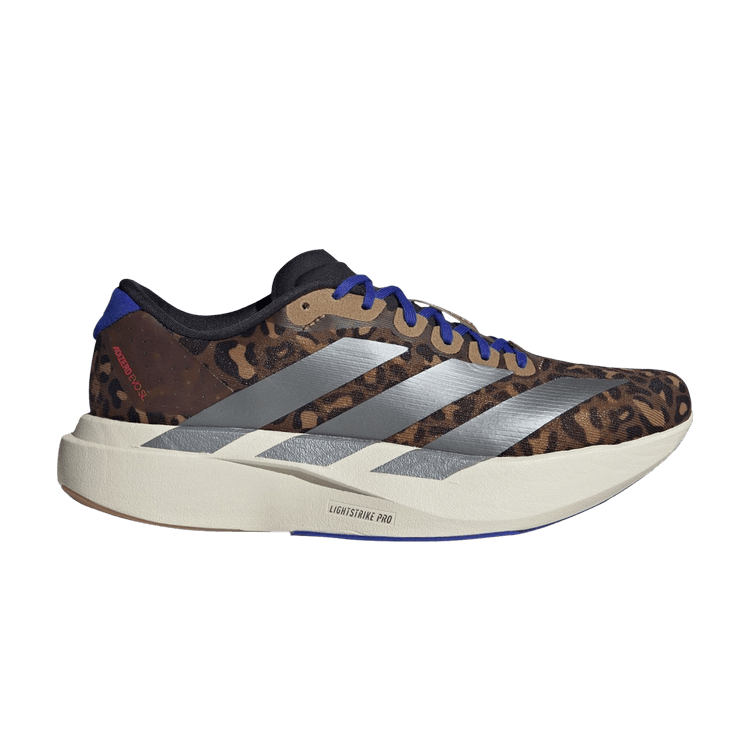 adidas Wmns Adizero Evo SL 'Leopard Print' — Preloved Brown/Iron Metallic/Lucid Blue