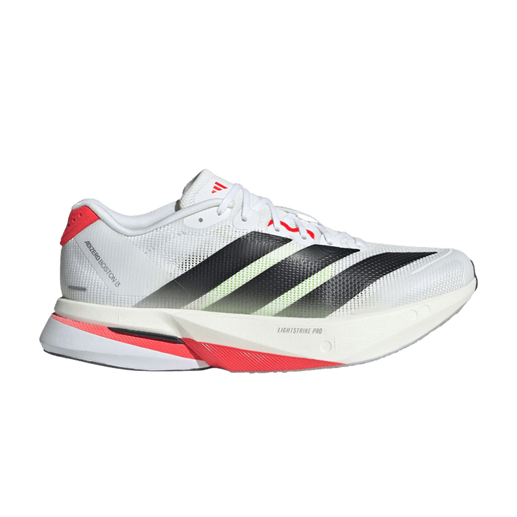 adidas Wmns Adizero Boston 13 'White Black Lucid Red' — Cloud White/Core Black/Lucid Red