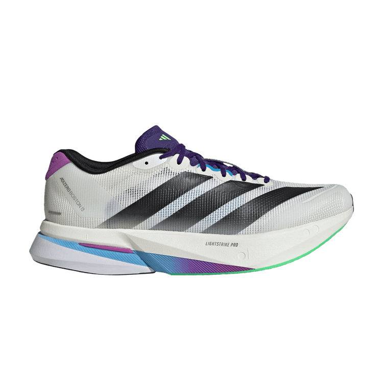 adidas Adizero Boston 13 'Core White Core Black Lime Burst' — Core White/Core Black/Lime Burst