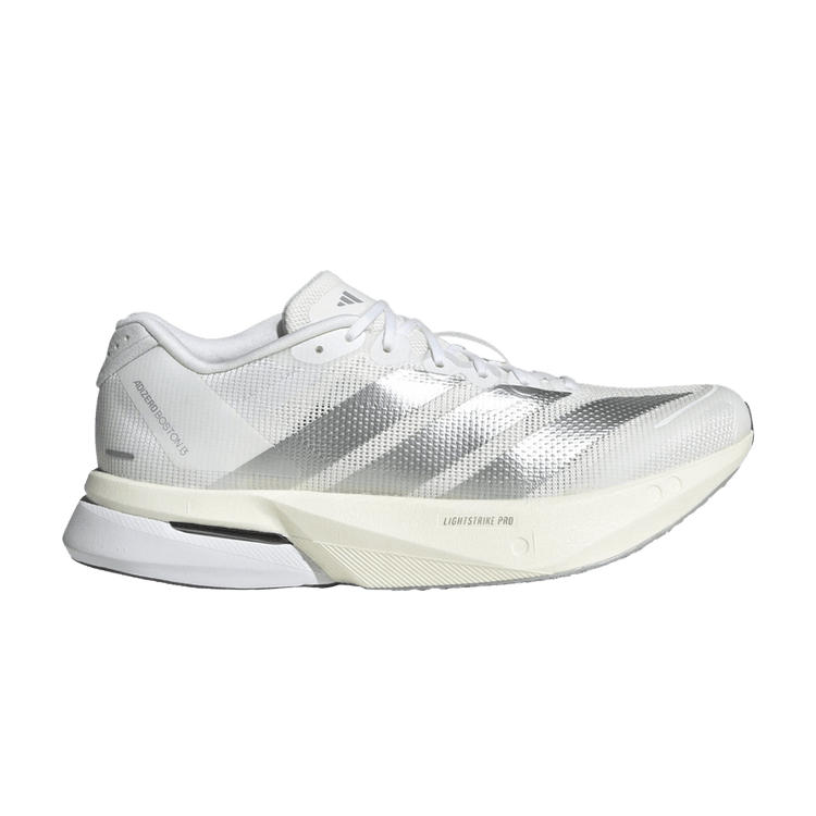adidas Wmns Adizero Boston 13 'White Matte Silver' — Cloud White/Matte Silver/Dash Grey