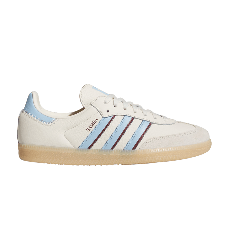 adidas Samba OG 'Chevron Stitch Pack' — Wonder White/Clear Sky/Shadow Red