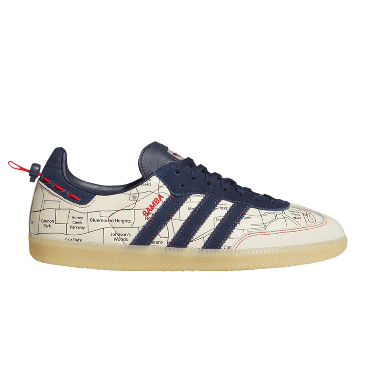 Eric Shake James x adidas Samba '414 Day Viewfinder Milwaukee' — Crew White / Core Navy / Red
