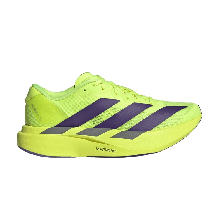 adidas Adizero Evo SL J 'Solar Yellow Collegiate Purple Core Black' — Solar Yellow Collegiate Purple Core Black