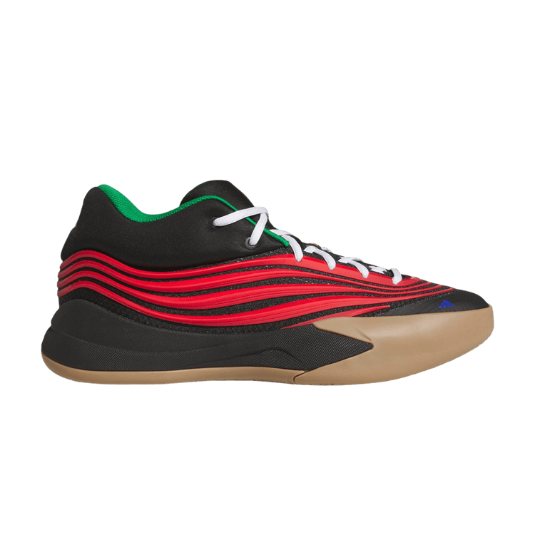 adidas Dame X 'Black Pure Ruby Gum' — Core Black / Pure Ruby / Gum
