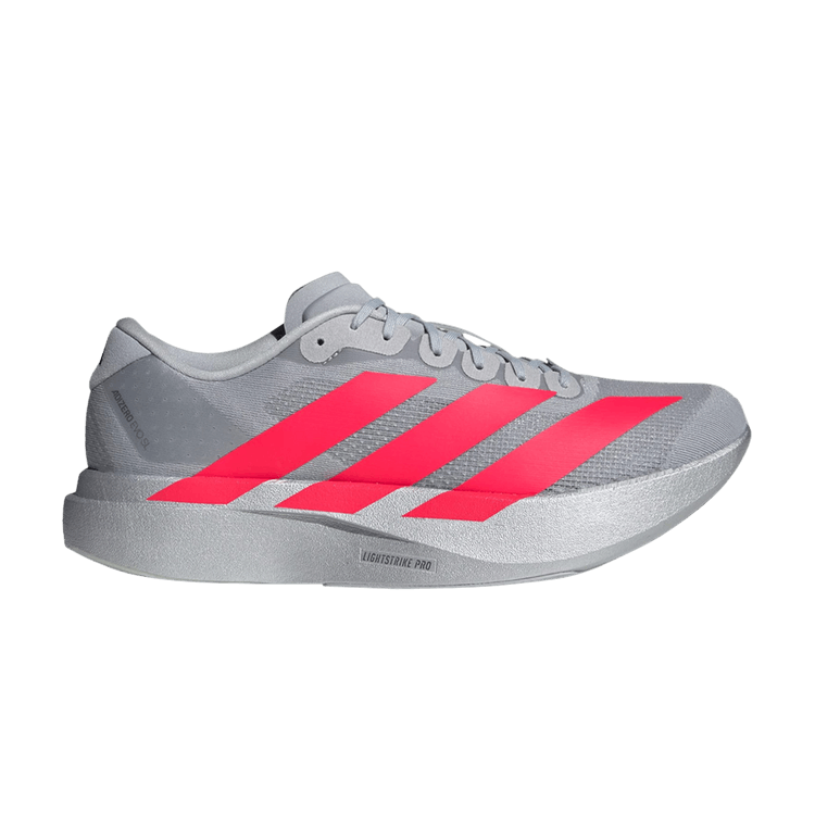 adidas Adizero Evo SL 'Ekiden Pack' — Silver Metallic/Lucid Red/Iron Metallic