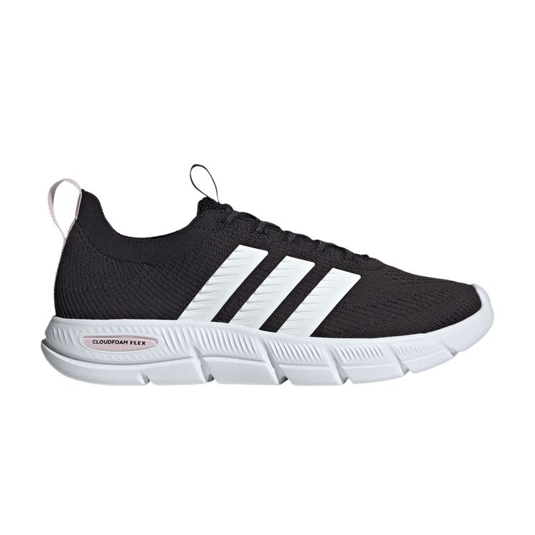 adidas Wmns Cloudfoam Flex Slounge 'Black Cloud White' — Core Black / Cloud White / Almost Pink