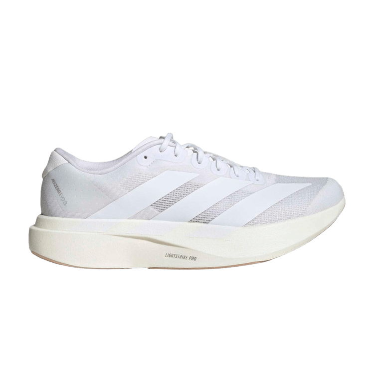 adidas Adizero Evo SL 'White Warm Sandstone' — White/White/Warm Sandstone