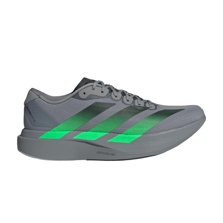 adidas Adizero Evo SL Woven 'Grey Screaming Green' — Grey / Screaming Green / Carbon