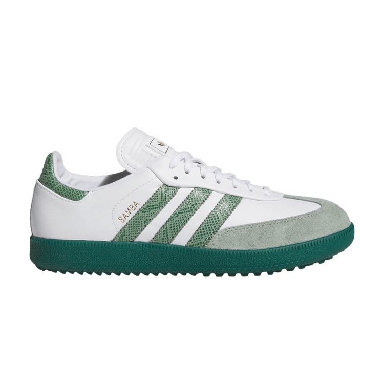 adidas Samba Spikeless Golf 'Cloud White Collegiate Green' — Cloud White/Collegiate Green/Silver Green